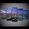 The City Of Velosh - Nature 5 Panel Canvas Art Wall Decor
