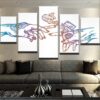 The Creation Of Cannabis - Abstract 5 Panel Canvas Art Wall Decor