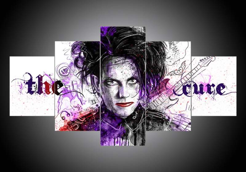 The Cure - Music 5 Panel Canvas Art Wall Decor The Cure - Music 5 Panel Canvas Art Wall Decor