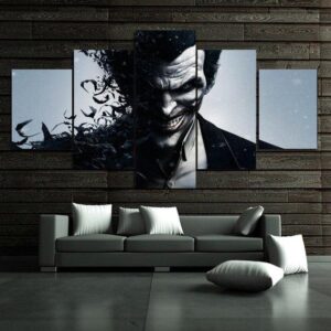The Dark Knight Joker - Movie 5 Panel Canvas Art Wall Decor