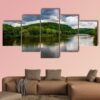 The Delaware River Seen From A Bridge In Belvidere - Nature 5 Panel Canvas Art Wall Decor