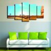 The Desert Landscape - Nature 5 Panel Canvas Art Wall Decor