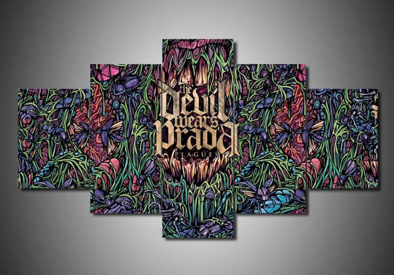 The Devil Wears Prada - Abstract Music 5 Panel Canvas Art Wall Decor The Devil Wears Prada - Abstract Music 5 Panel Canvas Art Wall Decor