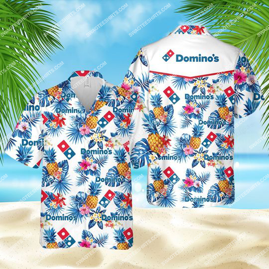 The Domino’S Pizza All Over Print Hawaiian Shirt The Domino’S Pizza All Over Print Hawaiian Shirt