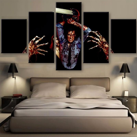 The Evil Dead Character - Movie 5 Panel Canvas Art Wall Decor The Evil Dead Character - Movie 5 Panel Canvas Art Wall Decor
