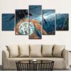 The Fight Of Goku Dragon Ball Z 01 - Anime 5 Panel Canvas Art Wall Decor