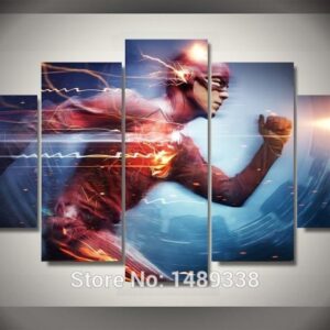 The Flash 1 - Dc 5 Panel Canvas Art Wall Decor