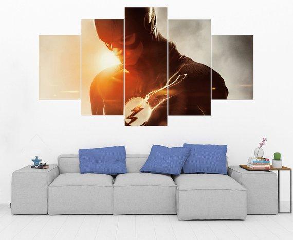 The Flash 11 - Dc 5 Panel Canvas Art Wall Decor The Flash 11 - Dc 5 Panel Canvas Art Wall Decor