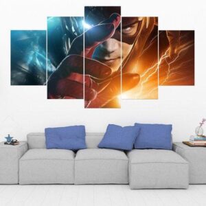 The Flash 4 - Movie 5 Panel Canvas Art Wall Decor