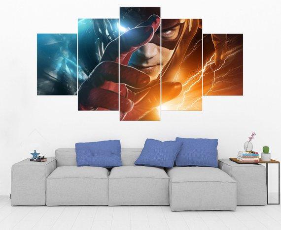The Flash 4 - Movie 5 Panel Canvas Art Wall Decor The Flash 4 - Movie 5 Panel Canvas Art Wall Decor