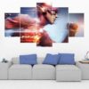 The Flash 9 - Dc 5 Panel Canvas Art Wall Decor