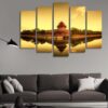 The Forbidden City In Beijing - Nature 5 Panel Canvas Art Wall Decor