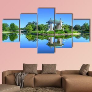 The Forest Park Bandstand In St. Louis Missouri - Nature 5 Panel Canvas Art Wall Decor