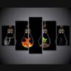 The Four Elements - Abstract 5 Panel Canvas Art Wall Decor