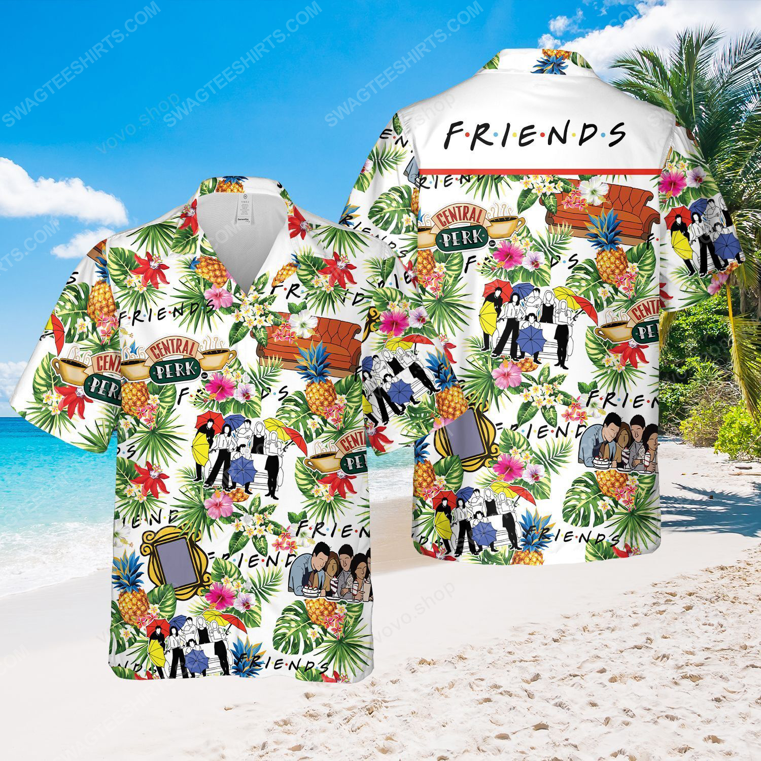 The Friends Tv Show Full Printed Hawaiian Shirt The Friends Tv Show Full Printed Hawaiian Shirt