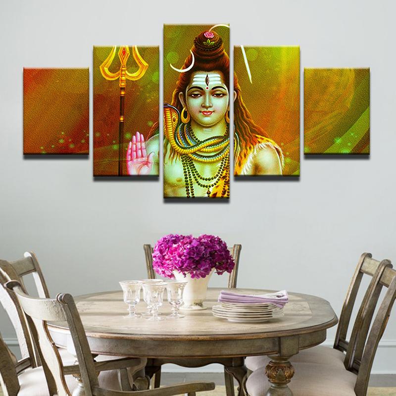 The God Of Destruction Siva 05 - Religion 5 Panel Canvas Art Wall Decor The God Of Destruction Siva 05 - Religion 5 Panel Canvas Art Wall Decor