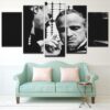 The Godfather Gangster - Movie 5 Panel Canvas Art Wall Decor