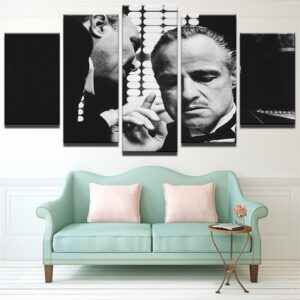The Godfather Gangster - Movie 5 Panel Canvas Art Wall Decor