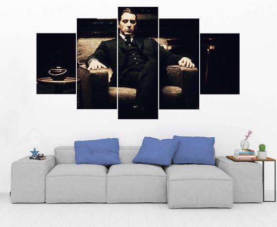 The Godfather Michael - Movie 5 Panel Canvas Art Wall Decor The Godfather Michael - Movie 5 Panel Canvas Art Wall Decor