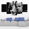 The Godfather Vito Corleone - Movie 5 Panel Canvas Art Wall Decor