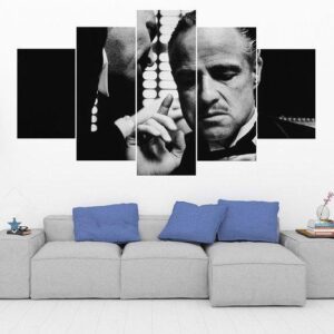 The Godfather Vito Corleone - Movie 5 Panel Canvas Art Wall Decor