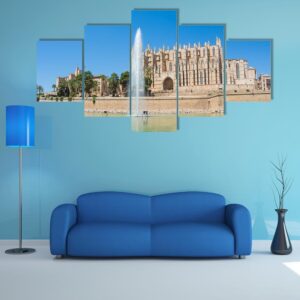 The Gothic Cathedral Of Santa Maria - Nature 5 Panel Canvas Art Wall Decor