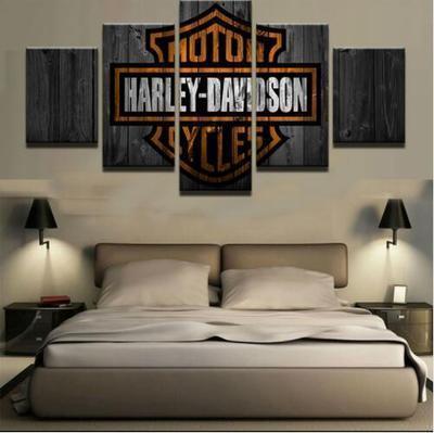 The Great Harley - Davidson Car & Motor - 5 Panel Canvas Art Wall Decor The Great Harley - Davidson Car & Motor - 5 Panel Canvas Art Wall Decor