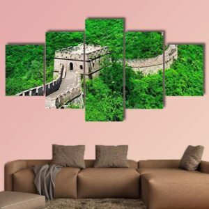 The Great Wall Of China - Nature 5 Panel Canvas Art Wall Decor