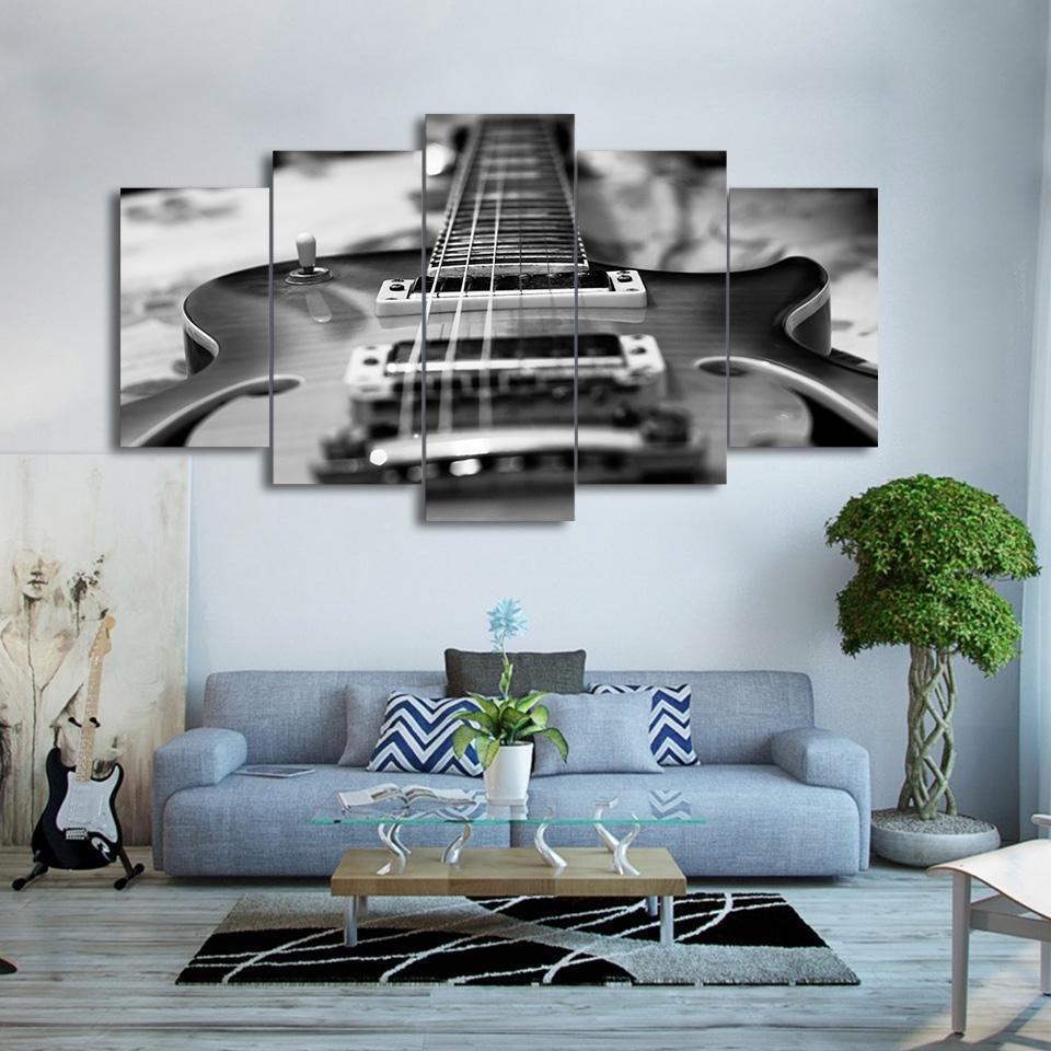The Guitar Strings - Music 5 Panel Canvas Art Wall Decor The Guitar Strings - Music 5 Panel Canvas Art Wall Decor