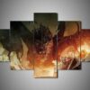 The Hobbit 3 - Movie 5 Panel Canvas Art Wall Decor