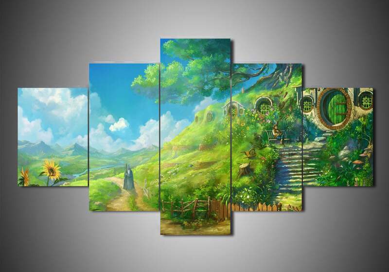The Hobbit 5 - Movie 5 Panel Canvas Art Wall Decor The Hobbit 5 - Movie 5 Panel Canvas Art Wall Decor