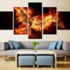 The Hunger Games Mockingjay - Abstract 5 Panel Canvas Art Wall Decor