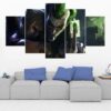 The Joker 7 - Dc 5 Panel Canvas Art Wall Decor