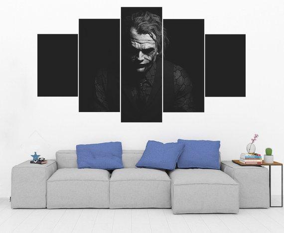 The Joker 8 - Dc 5 Panel Canvas Art Wall Decor The Joker 8 - Dc 5 Panel Canvas Art Wall Decor