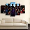 The Justice League (Animated Version) - Cartoon 5 Panel Canvas Art Wall Decor