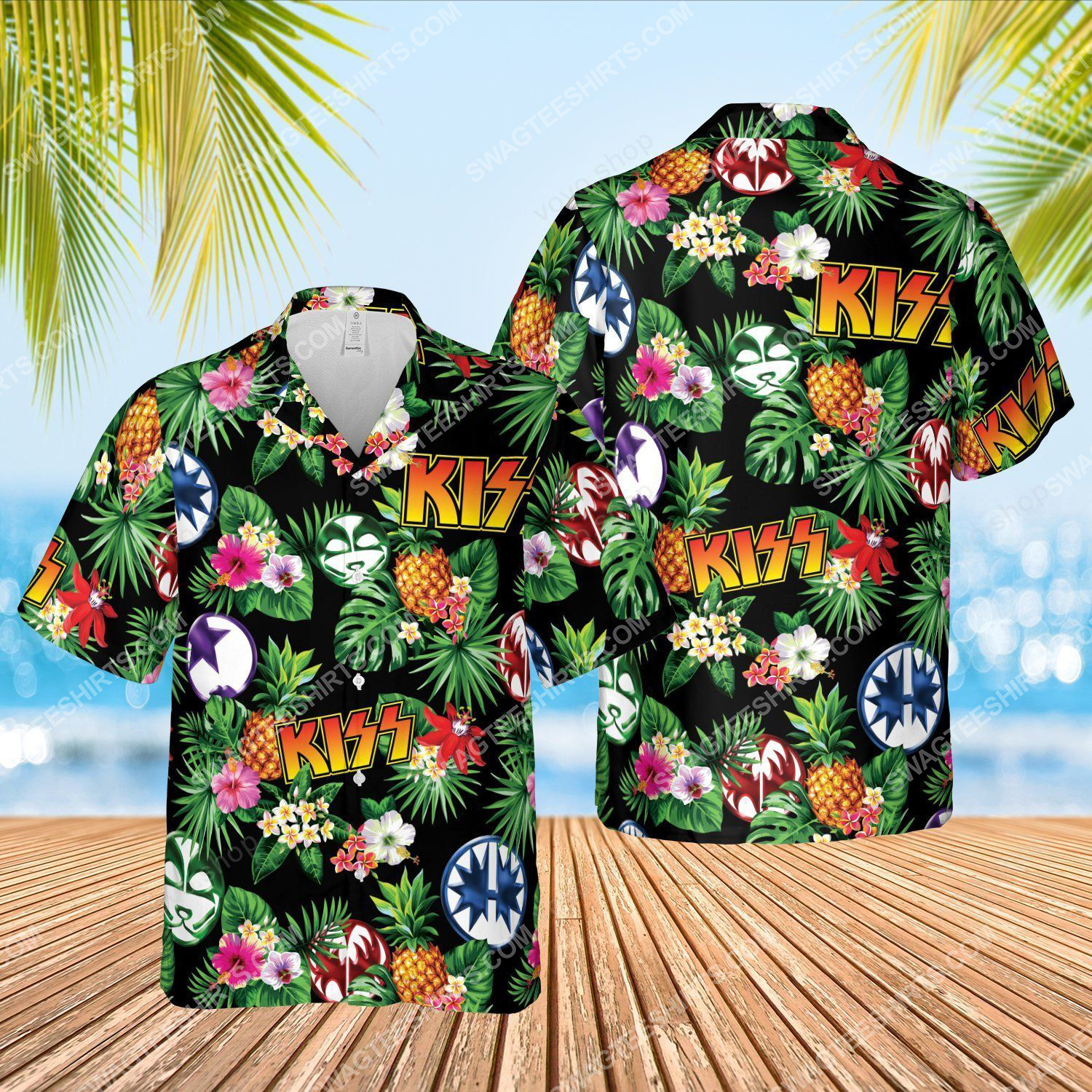 The Kiss American Rock Band Full Printed Hawaiian Shirt The Kiss American Rock Band Full Printed Hawaiian Shirt