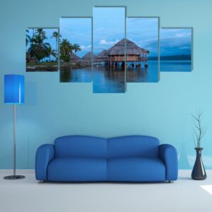 The Kuna Yala Comunities In Panama - Nature 5 Panel Canvas Art Wall Decor