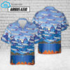 The Lake Airlines Airbus A330 Full Print Hawaiian Shirt