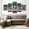 The Last Supper -Religion 5 Panel Canvas Art Wall Decor