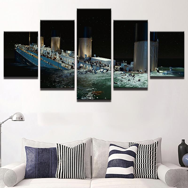 The Last Time Of Titanic - Movie 5 Panel Canvas Art Wall Decor The Last Time Of Titanic - Movie 5 Panel Canvas Art Wall Decor