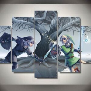 The Legend Of Zelda 1 - Gaming 5 Panel Canvas Art Wall Decor