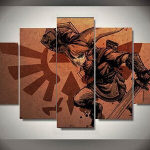 The Legend Of Zelda 10 - Gaming 5 Panel Canvas Art Wall Decor
