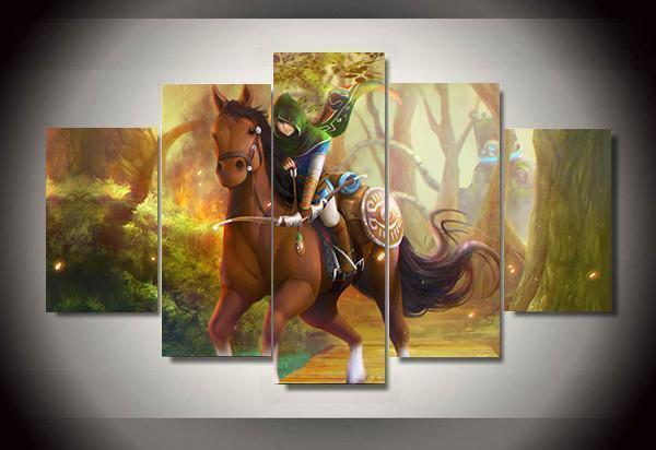 The Legend Of Zelda 2 - Gaming 5 Panel Canvas Art Wall Decor The Legend Of Zelda 2 - Gaming 5 Panel Canvas Art Wall Decor