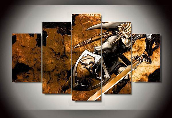 The Legend Of Zelda 3 - Gaming 5 Panel Canvas Art Wall Decor The Legend Of Zelda 3 - Gaming 5 Panel Canvas Art Wall Decor