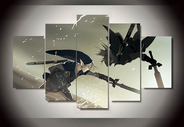The Legend Of Zelda 4 - Gaming 5 Panel Canvas Art Wall Decor The Legend Of Zelda 4 - Gaming 5 Panel Canvas Art Wall Decor
