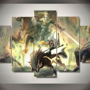 The Legend Of Zelda 6 - Gaming 5 Panel Canvas Art Wall Decor