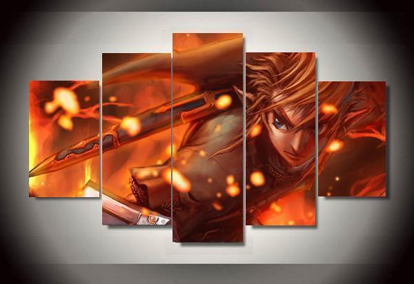 The Legend Of Zelda 9 - Gaming 5 Panel Canvas Art Wall Decor The Legend Of Zelda 9 - Gaming 5 Panel Canvas Art Wall Decor