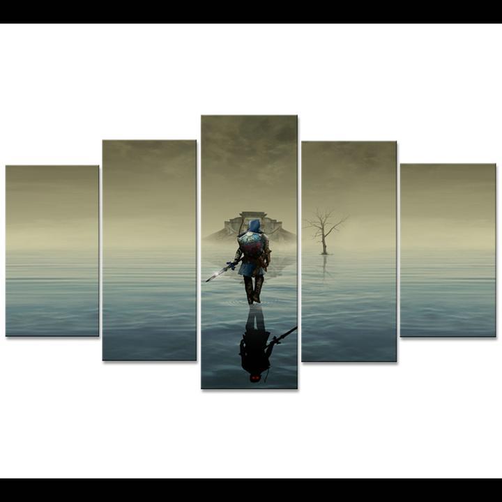The Legend Of Zelda Water Temple Gaming - 5 Panel Canvas Art Wall Decor The Legend Of Zelda Water Temple Gaming - 5 Panel Canvas Art Wall Decor