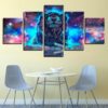 The Lion King - Abstract Animal 5 Panel Canvas Art Wall Decor