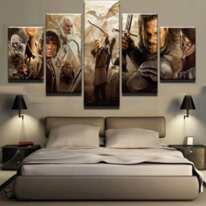 The Lord Of The Rings 01 - Movie 5 Panel Canvas Art Wall Decor